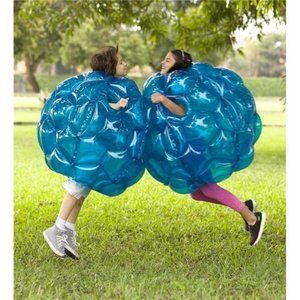 Set of Two 36" Blue Inflatable Buddy Bumper Wearable Balls, Holds Up to 200 lbs.